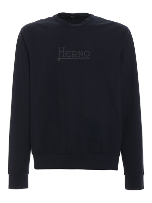 Herno Logo Print Crewneck Sweatshirt