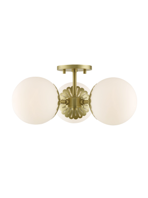 Paige 3 Light Semi Flush