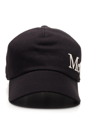 Alexander Mcqueen Logo Embroidered Curved Peak Baseball Cap