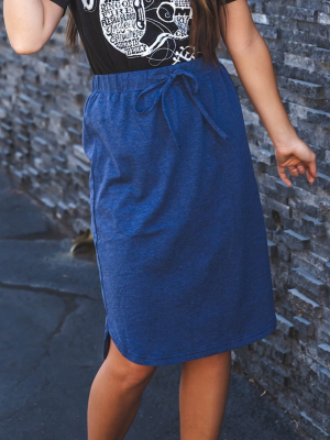 Solid Weekend Skirt - Navy