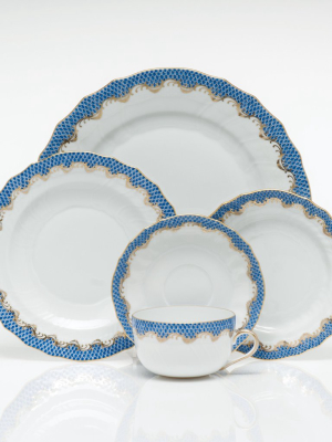Fish Scale Bread & Butter Plate, Blue