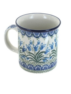 Blue Rose Polish Pottery Tulip Bouquet Small Coffee Mug