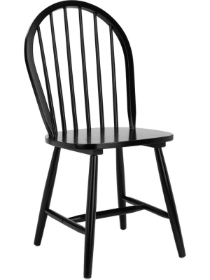 Calista Spindle Back Chair Black (set Of 2)