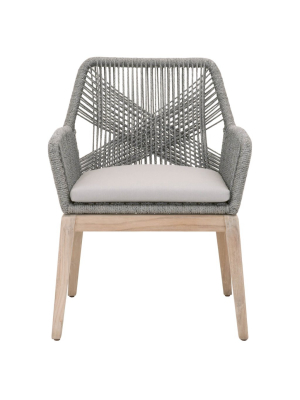 Blu Home Loom Outdoor Arm Chair - Platinum (set Of 2)