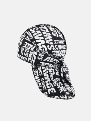 Savage Chroma Black White Sports Durag