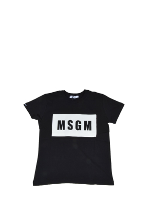 Msgm Kids Logo Printed T-shirt