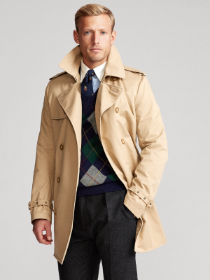 Stretch Chino Trench Coat