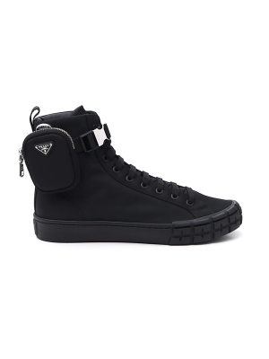 Prada Wheel Re-nylon Lace-up Sneakers