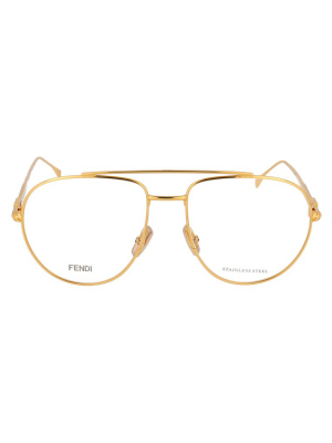 Fendi Eyewear Aviator Frame Glasses