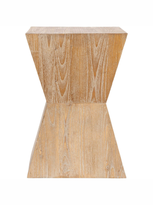 Noatak Side Table Pickled Oak - Safavieh