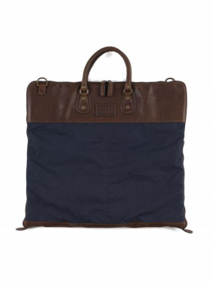 Gravely Garment Bag - Navy & Baldwin Oak