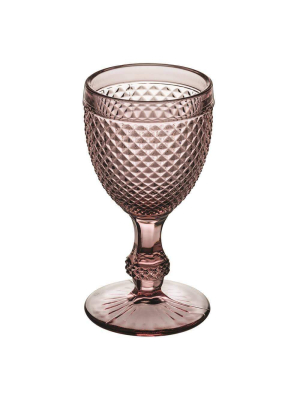 Vista Alegre Bicos Pink Water Goblet - Set Of 4