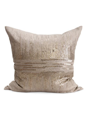 Vionnet Pillow In Champagne & Natural Design By Bliss Studio
