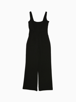 Solid Square Neck Jumpsuit