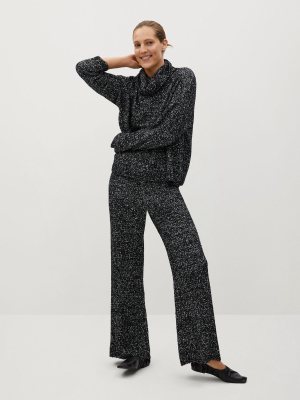 Flecked Knit Trousers