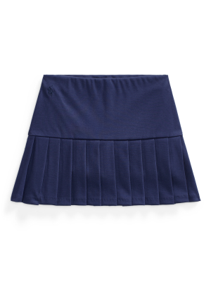 Pleated Stretch Ponte Skort