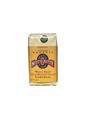 Nitty Gritty Organic High Meadow Yellow Cornmeal 16 Oz Brick