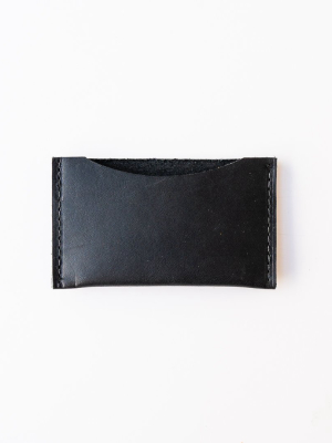 Leather Card Wallet Black