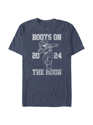 Men's Space Force Dabbing Astronaut On Moon T-shirt