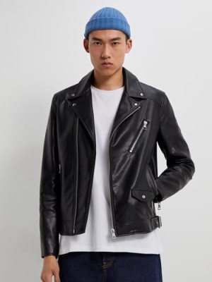 Faux Leather Biker Jacket