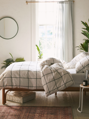 Distressed Check Duvet Set