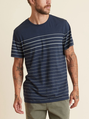 Signature Crew Tee In Blue Stripe