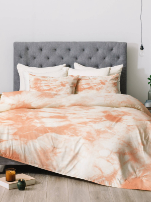 Amy Sia Tie Dye 3 Peach Duvet Set - Deny Designs