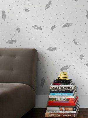 Astrobots Wallpaper In Glimmer Design By Aimee Wilder