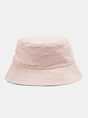 Pink And Ecru Reversible Bucket Hat