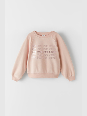 Foil Print Sweatshirt