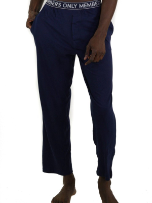 Men's Jersey Sleep Pant Logo Elastic - Navy