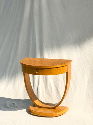 Burlwood Oval Side Table