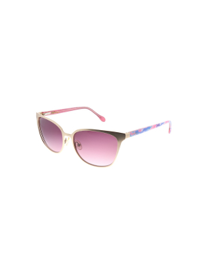 Lilly Pulitzer Sheba Yg Womens Square Sunglasses Gold 55mm