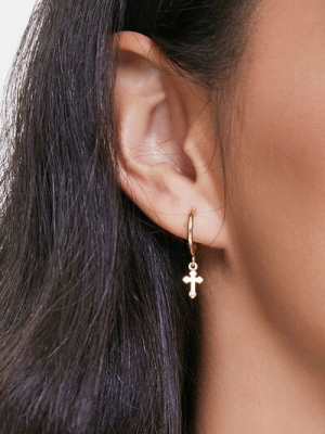 Cross Charm Earrings