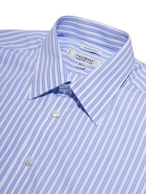 Freemans Dress Shirt- Blue Triple Stripe