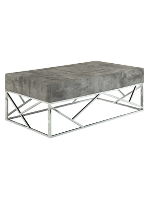 Burgo Coffee Table Faux Marble Chrome - Acme Furniture