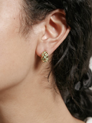 Small Green + Gold Nellie Earrings