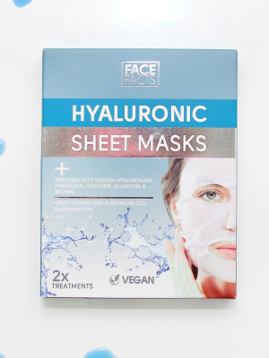 Face Facts Hyaluronic Sheet Mask 2 Pack