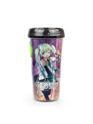 Just Funky Hatsune Miku Collectibles | Crypton Voice Hatsune Miku 16 Oz Travel Mug