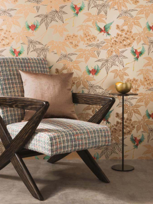 Grove Garden Wallpaper In Copper And Brick Red From The Folium Collection By Osborne & Little