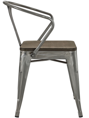 Panora Bamboo Dining Chair Gunmetal