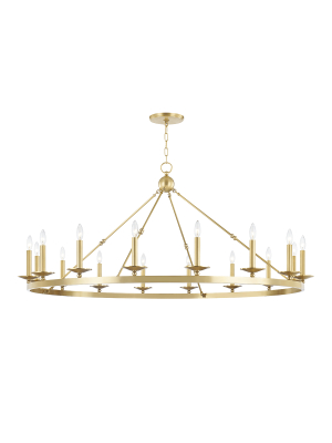 Hudson Valley Lighting Allendale 16-bulb Chandelier - Aged Brass