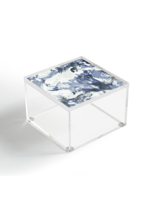 Jacqueline Maldonado Marble Mist Blue Acrylic Box - Deny Designs