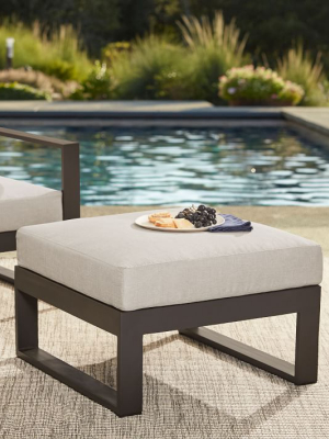 Portside Aluminum Outdoor Lounge Chair & Ottoman Set