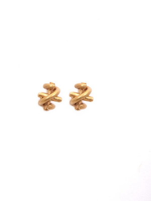 Cleopatra Rose Gold Knot Stud Earrings
