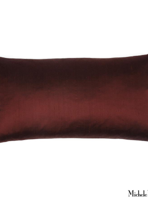 Silk Dupioni Pillow Chocolate 12x22