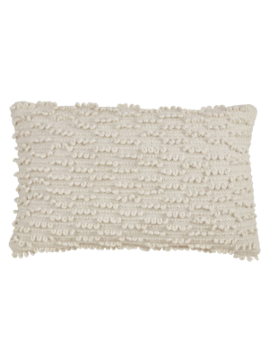 Down Filled Nubby Pillow - Saro Lifestyle