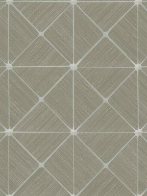 Double Diamonds Peel & Stick Wallpaper In Taupe By York Wallcoverings