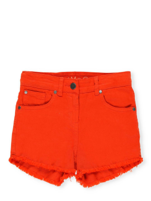 Stella Mccartney Kids Raw Hem Denim Shorts