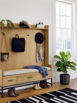 Baylor Entry Bench-natural Oak